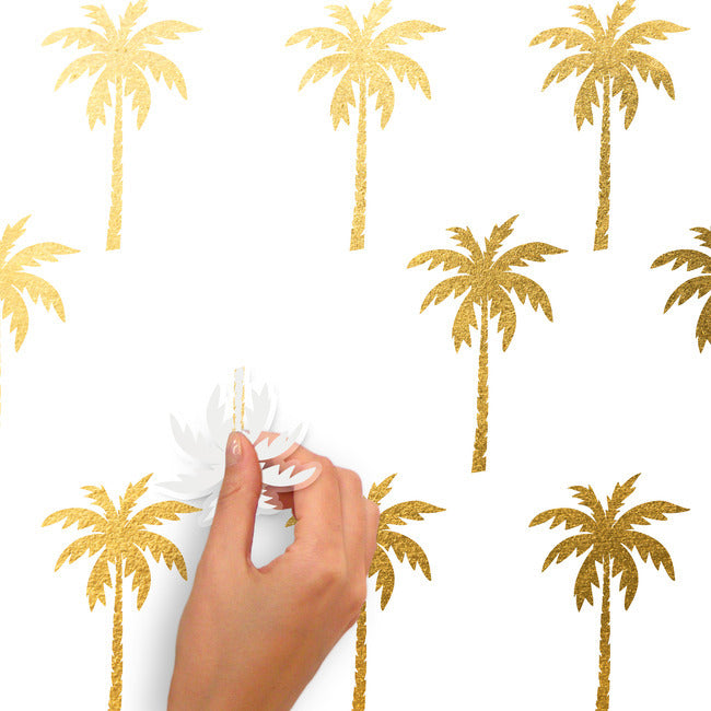 Gold Foil Palm Tree Peel And Stick Wall Decals Wall Decals RoomMates   
