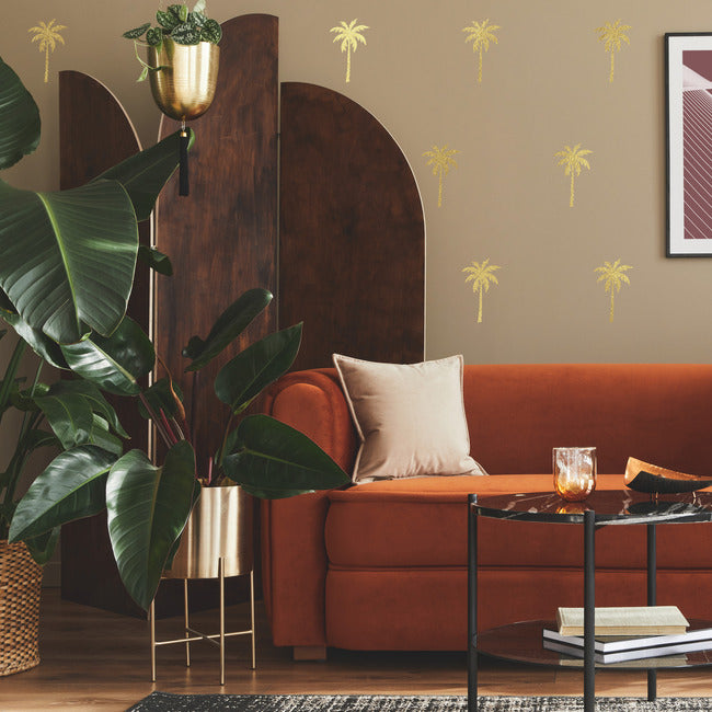Gold Foil Palm Tree Peel And Stick Wall Decals Wall Decals RoomMates   