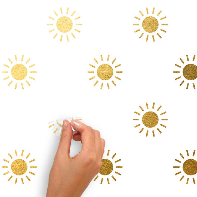 Gold Sun Peel And Stick Wall Decals Wall Decals RoomMates   