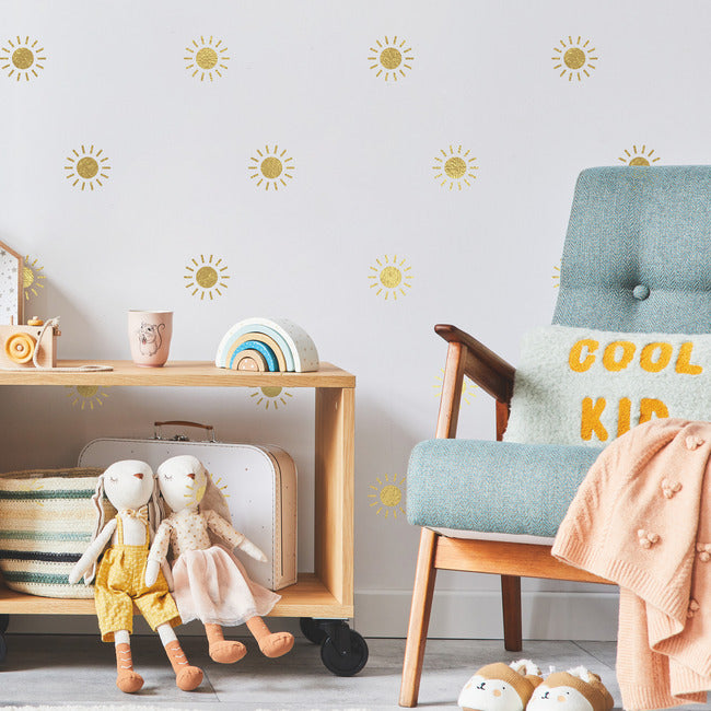 Gold Sun Peel And Stick Wall Decals Wall Decals RoomMates   