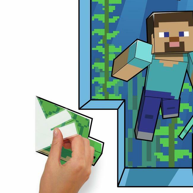 Minecraft Peel And Stick Giant Wall Decal Wall Decals RoomMates   