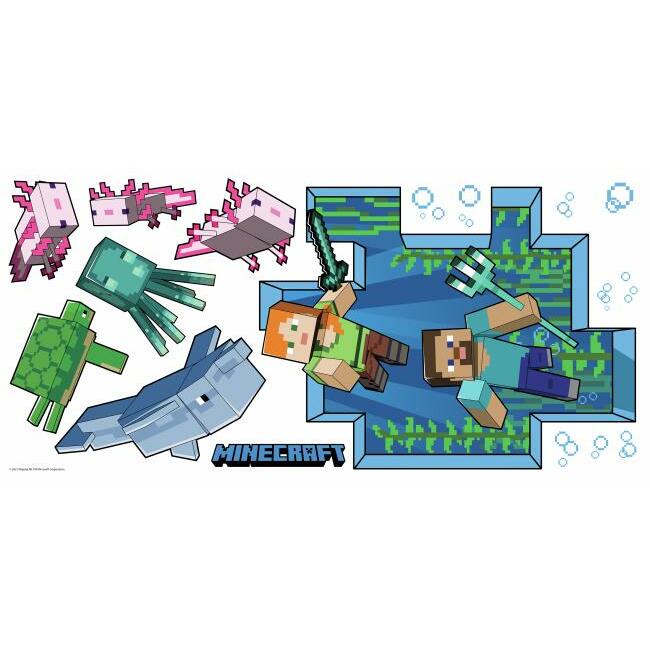 Minecraft Peel And Stick Giant Wall Decal Wall Decals RoomMates   