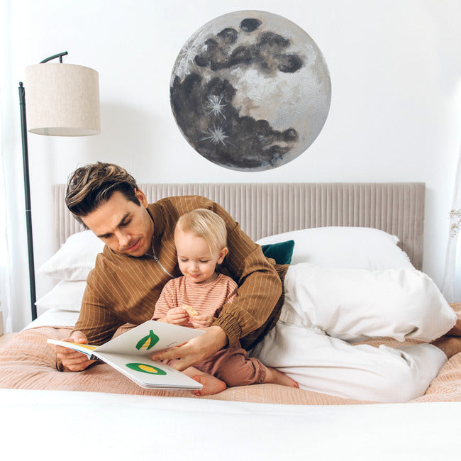 Mr. Kate Moon Peel And Stick Wall Decal With Metallic Silver Ink Wall Decals RoomMates   