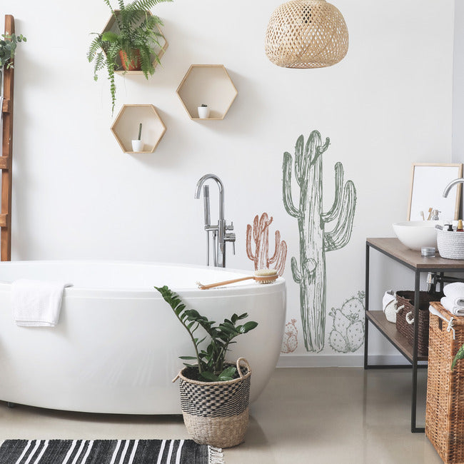 Mr. Kate Hand-Drawn Cactus Peel And Stick Wall Decals Wall Decals RoomMates   