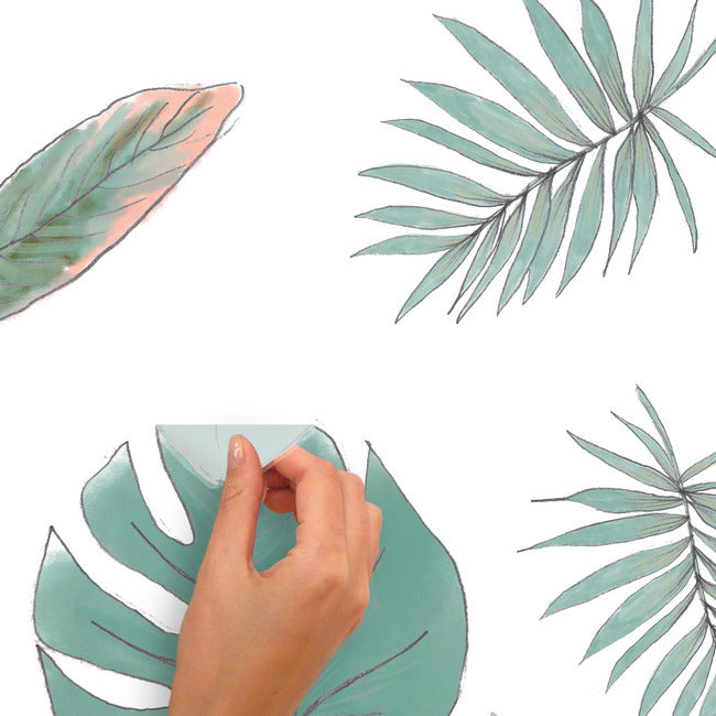 Mr. Kate Hand-Drawn Palm Peel And Stick Wall Decals Wall Decals RoomMates   