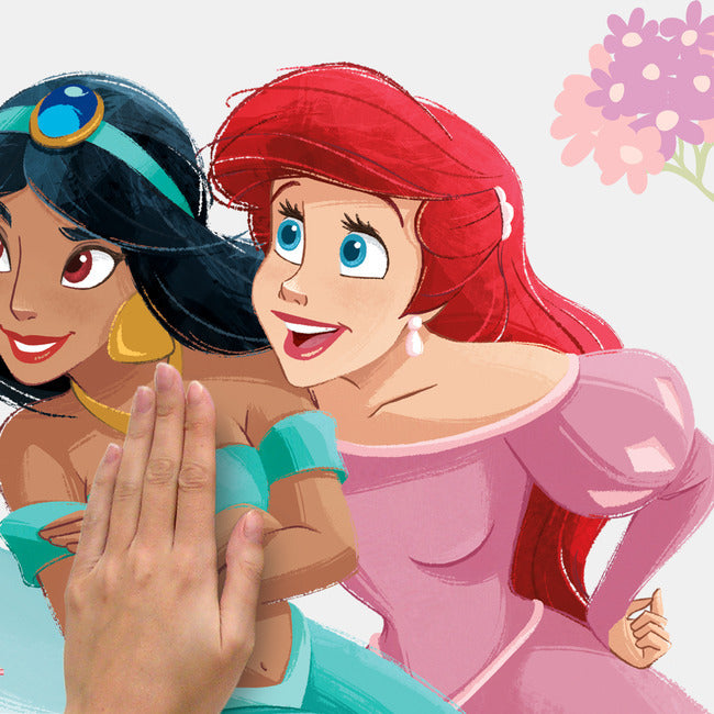Disney Princesses Peel and Stick Giant Wall Decal with Alphabet Wall Decals RoomMates   