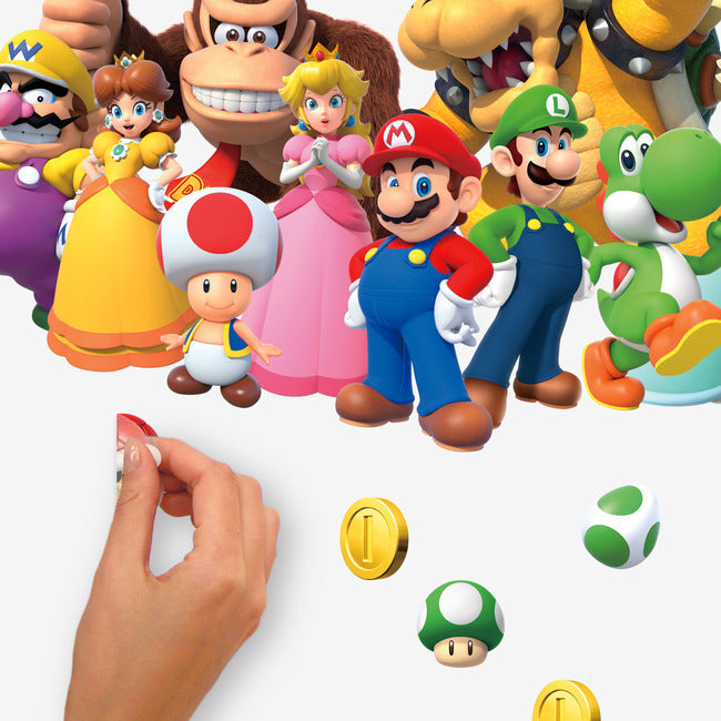 Super Mario™ Giant Peel & Stick Wall Decal With Alphabet Wall Decals RoomMates   
