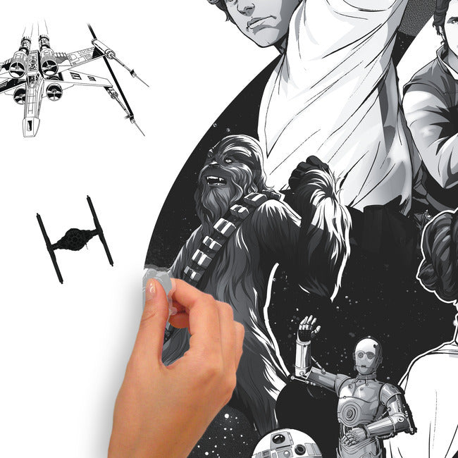Classic Star Wars Peel And Stick Giant Wall Decal with Alphabet Wall Decals RoomMates   