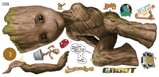 Groot Peel and Stick Giant Wall Decals Wall Decals RoomMates   