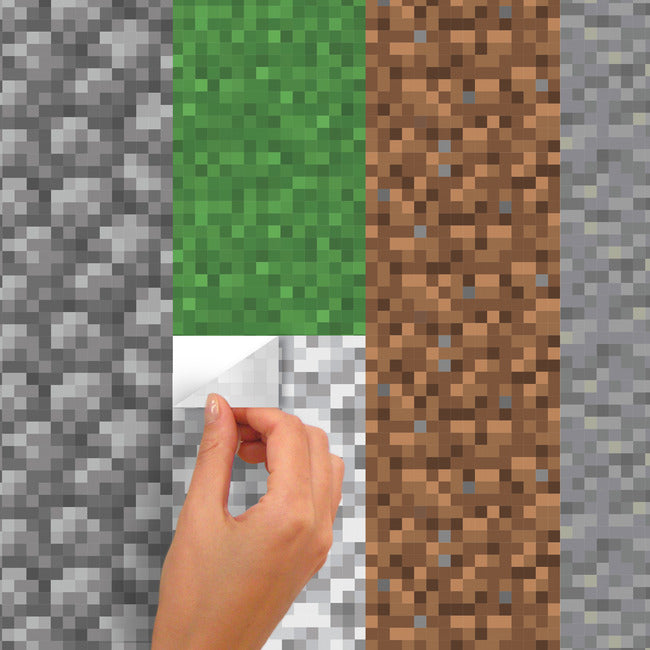 Minecraft Block Strips Peel and Stick Wall Decals Wall Decals RoomMates   