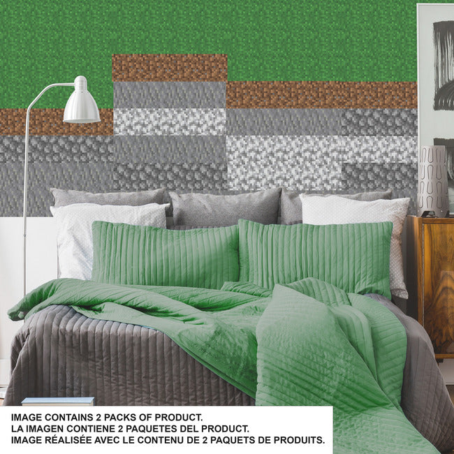 Minecraft Block Strips Peel and Stick Wall Decals Wall Decals RoomMates   