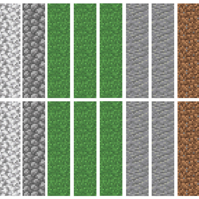 Minecraft Block Strips Peel and Stick Wall Decals Wall Decals RoomMates   