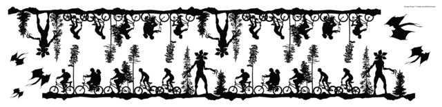 Stranger Things Forest Scene Peel And Stick Wall Decals Wall Decals RoomMates   