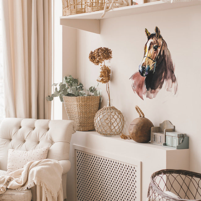 Watercolor Wild Horses Peel And Stick Giant Wall Decals Wall Decals RoomMates   