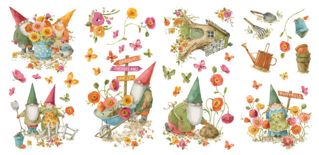 Lisa Audit Garden Gnomes Peel and Stick Wall Decals Wall Decals RoomMates   