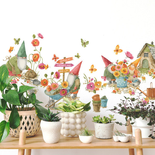Lisa Audit Garden Gnomes Peel and Stick Wall Decals Wall Decals RoomMates   