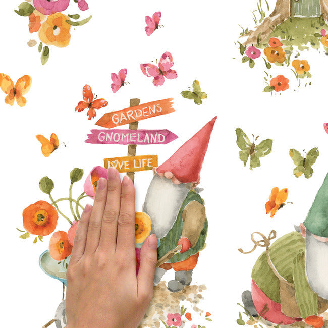 Lisa Audit Garden Gnomes Peel and Stick Wall Decals Wall Decals RoomMates   