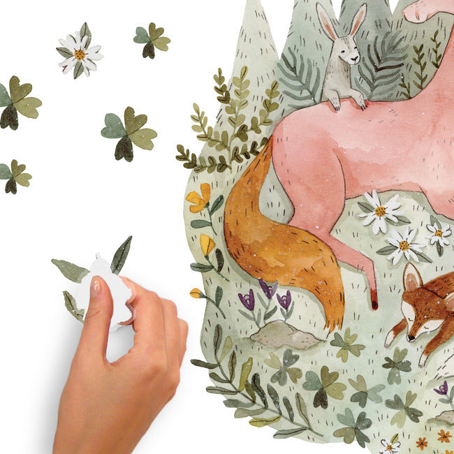Woodland Magic Unicorn and Fox Peel and Stick Giant Wall Decals Wall Decals RoomMates   