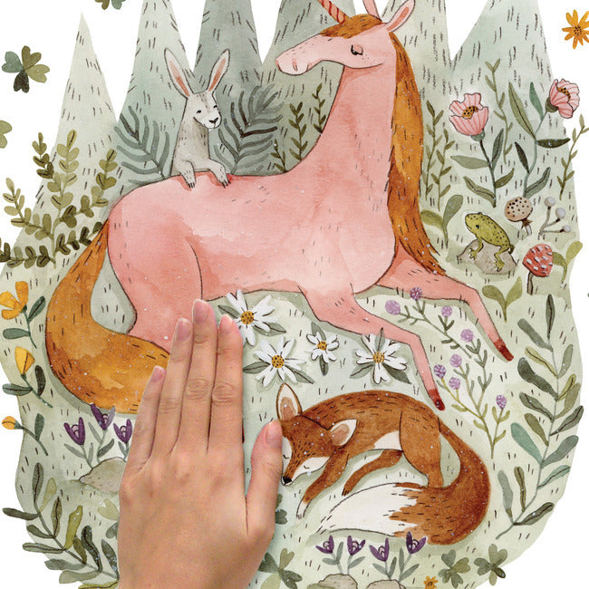 Woodland Magic Unicorn and Fox Peel and Stick Giant Wall Decals Wall Decals RoomMates   