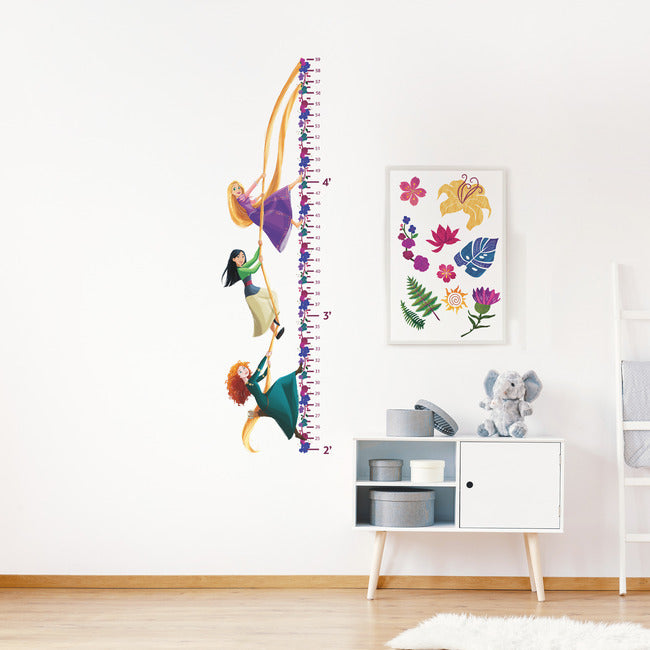 Disney Princesses Growth Chart Peel And Stick Wall Decals Wall Decals RoomMates   
