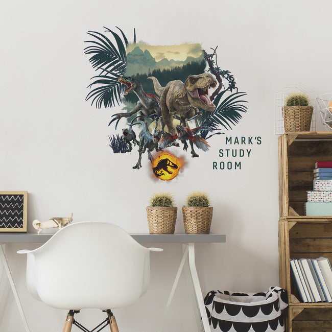 Jurassic World: Dominion Peel And Stick Giant Wall Decal With Alphabet Wall Decals RoomMates   