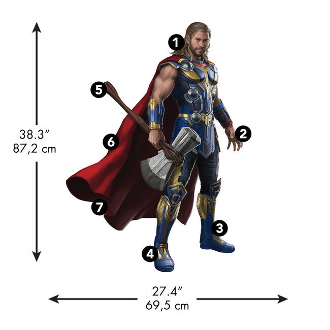 Thor: Love And Thunder Peel And Stick Giant Wall Decals Wall Decals RoomMates   