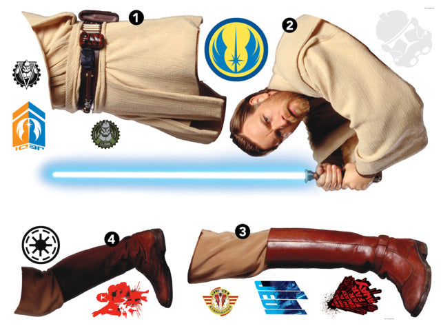 Classic Obi-Wan Peel And Stick Giant Wall Decals Wall Decals RoomMates   