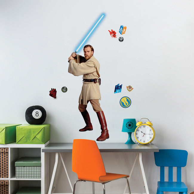 Classic Obi-Wan Peel And Stick Giant Wall Decals Wall Decals RoomMates   