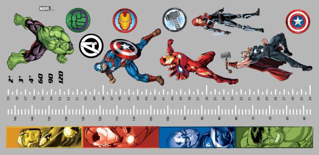 Avengers Growth Chart Peel And Stick Wall Decals Wall Decals RoomMates   