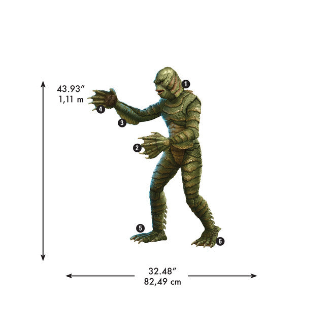 Classic Universal Monsters Creature From The Black Lagoon Giant Peel & Stick Wall Decals Wall Decals RoomMates   