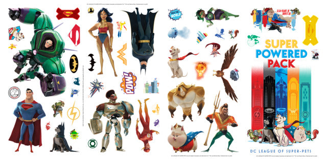 DC League Of Super-Pets Peel & Stick Wall Decals Wall Decals RoomMates   