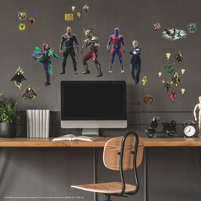 Black Adam Peel & Stick Wall Decals Wall Decals RoomMates   