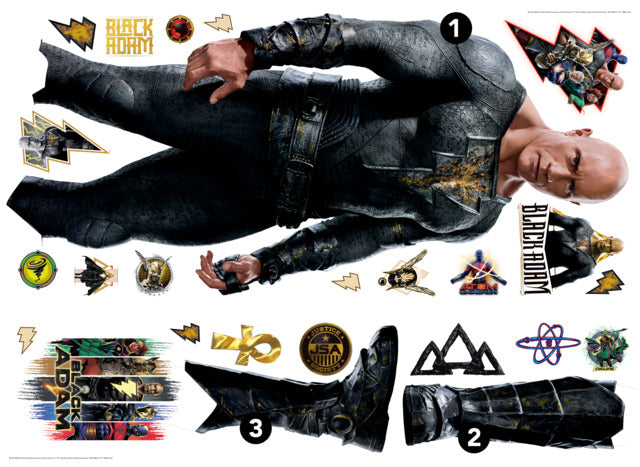 Black Adam Giant Peel & Stick Wall Decals Wall Decals RoomMates   
