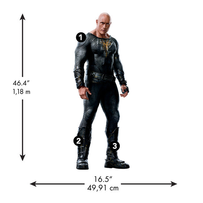 Black Adam Giant Peel & Stick Wall Decals Wall Decals RoomMates   