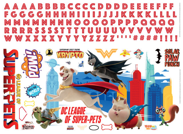 DC Super Pets Peel & Stick Giant Wall Decals Wall Decals RoomMates   