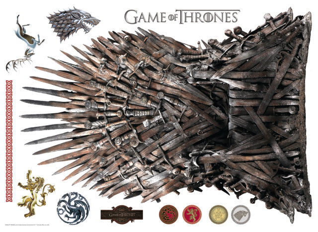 Game Of Thrones The Iron Throne XL Giant Peel & Stick Wall Decals Wall Decals RoomMates   