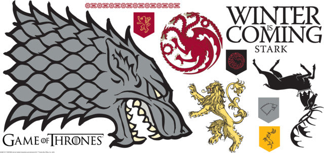 Game Of Thrones Winter Is Coming Stark Giant Peel & Stick Wall Decals Wall Decals RoomMates   
