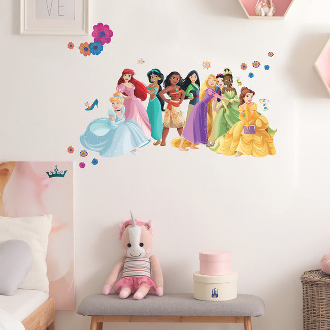 Disney Princess Flowers And Friends Giant Peel & Stick Wall Decals Wall Decals RoomMates   