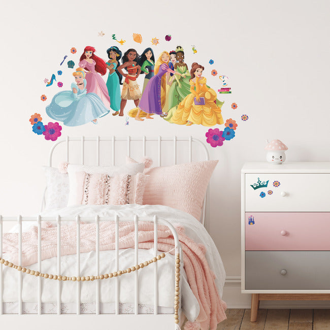 Disney Princess Flowers And Friends Giant Peel & Stick Wall Decals Wall Decals RoomMates   