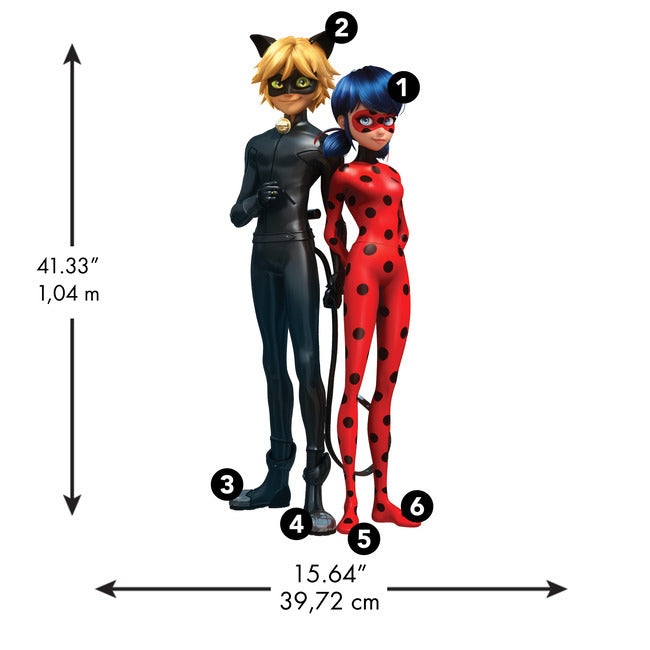 Miraculous: Tales Of Ladybug And Cat Noir Giant Peel & Stick Wall Decals Wall Decals RoomMates   