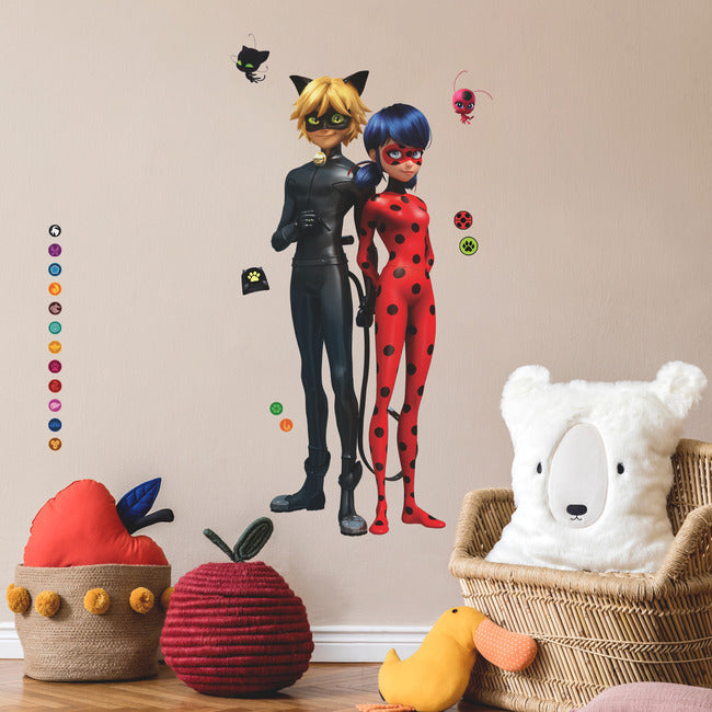 Miraculous: Tales Of Ladybug And Cat Noir Giant Peel & Stick Wall Decals Wall Decals RoomMates   