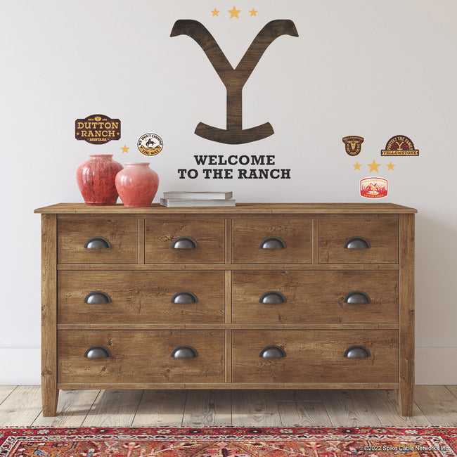 Yellowstone Dutton Ranch Logo Giant Peel & Stick Wall Decals Wall Decals RoomMates   