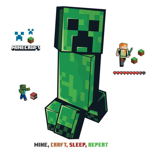 Minecraft Creeper Giant Peel & Stick Wall Decals Wall Decals RoomMates   