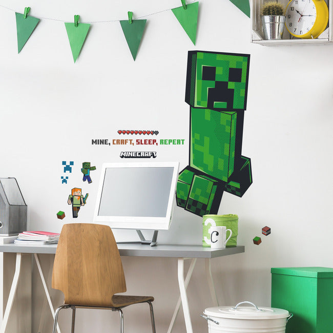 Minecraft Creeper Giant Peel & Stick Wall Decals Wall Decals RoomMates   