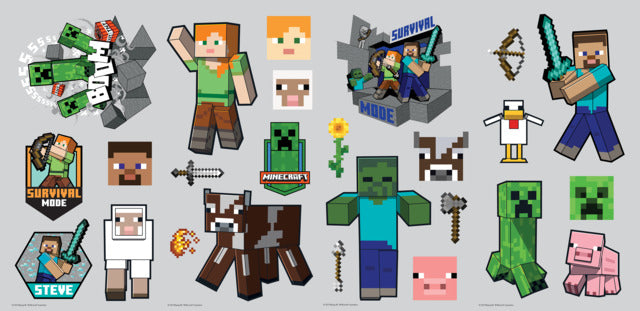 Minecraft Characters Peel & Stick Wall Decals Wall Decals RoomMates   