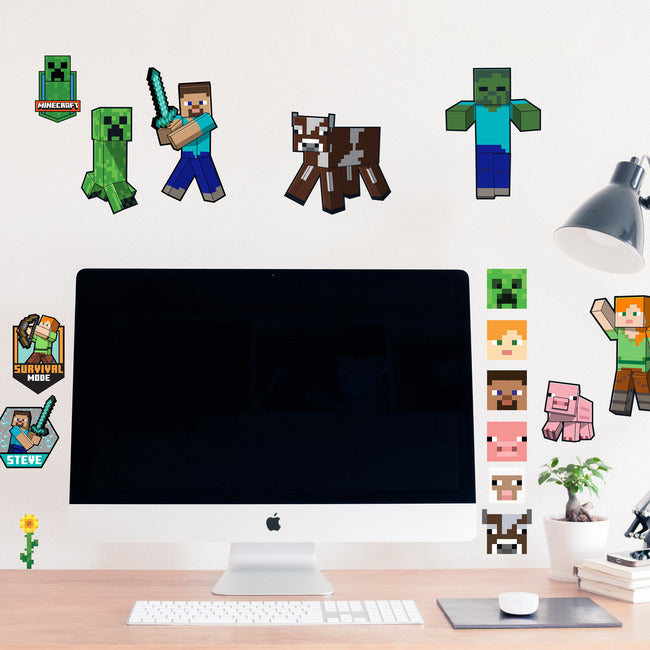 Minecraft Characters Peel & Stick Wall Decals Wall Decals RoomMates   