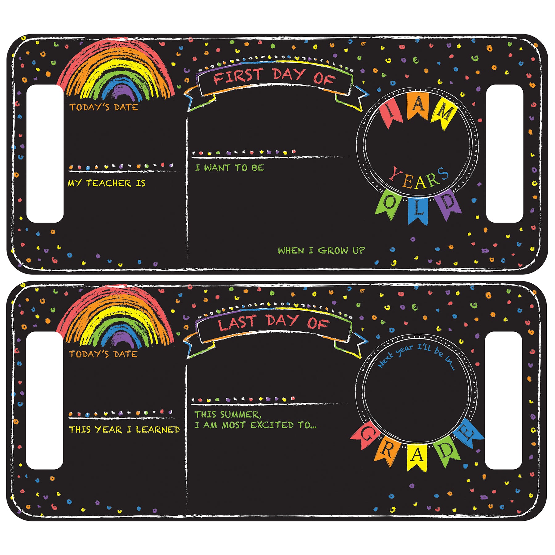 First/Last Day of School Rainbow Chalkboard Chalkboard RoomMates   