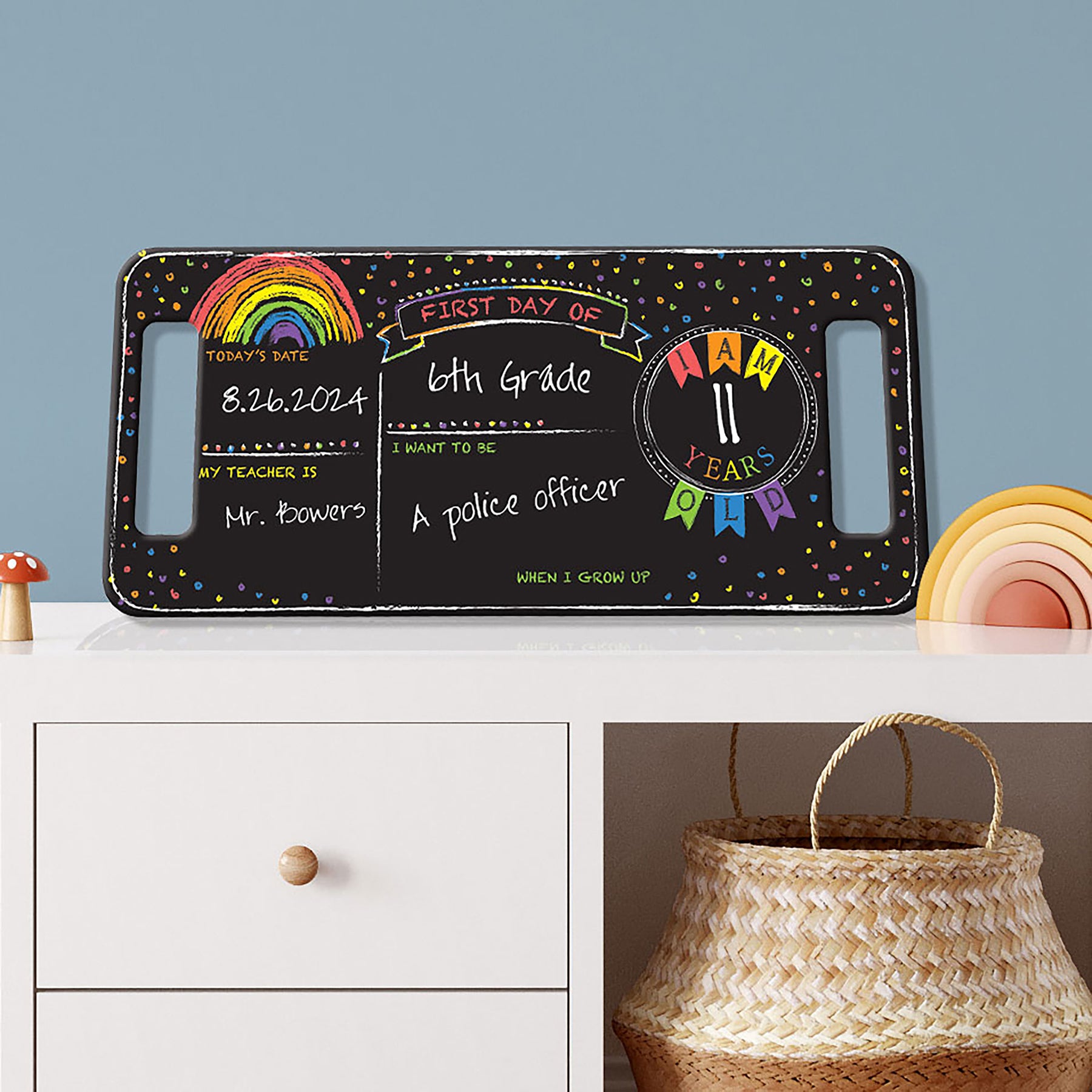 First/Last Day of School Rainbow Chalkboard Chalkboard RoomMates   