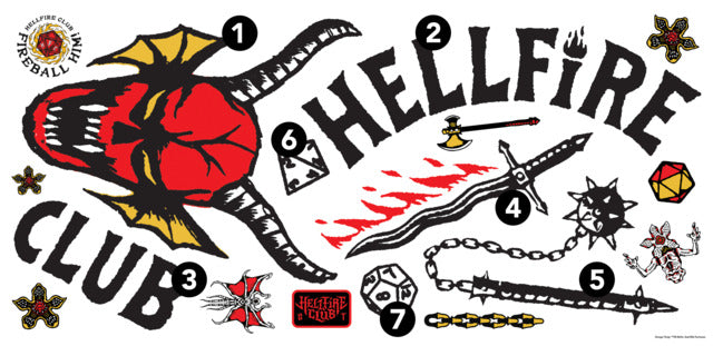 Stranger Things Hellfire Club Giant Peel & Stick Wall Decals Wall Decals RoomMates   