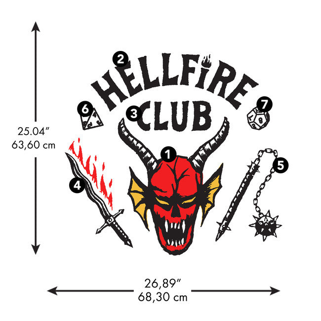 Stranger Things Hellfire Club Giant Peel & Stick Wall Decals Wall Decals RoomMates   